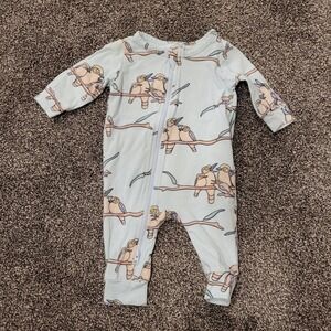 Peter Alexander Baby Kookaburra Print Pajamas 0/3 Months Organic Cotton